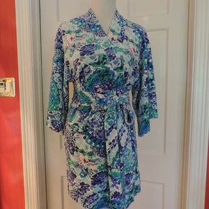 Lilly Pulitzer Elaine Robe and scuff set size S/M